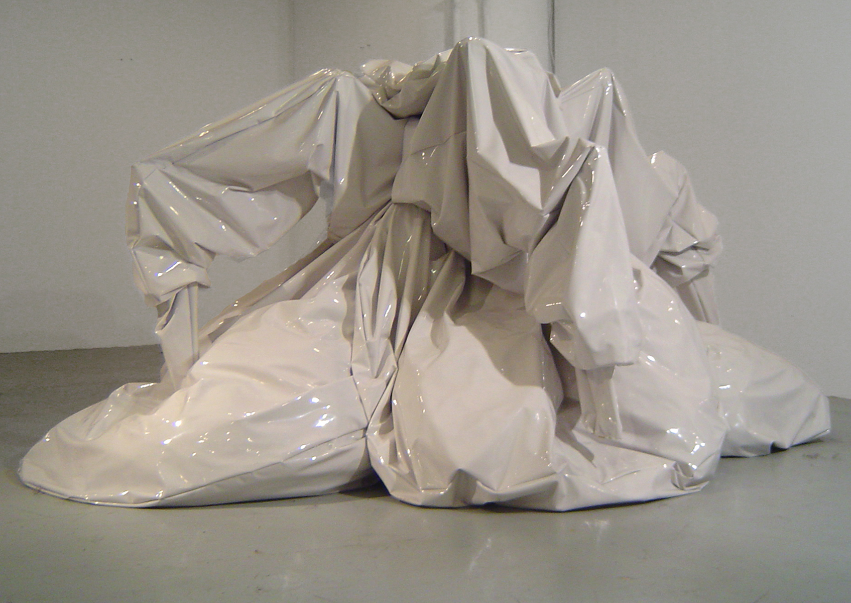   Untitled (white blob) , vinyl, wood, metal, motors, 2005 