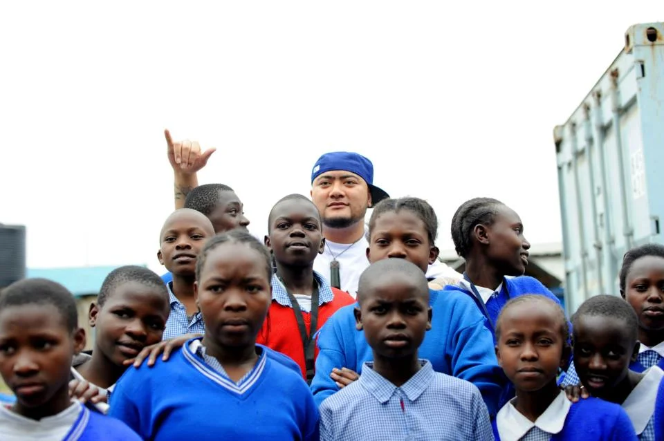 J-Boog in Kenya, Africa sharing his music through the Give Africa Hope mission. Photo:&nbsp;Susan Wong &amp; the Give Africa Hope Team, 2011, Image URL