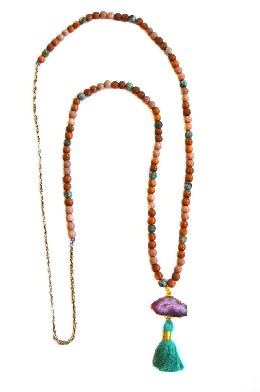 Purple Necklace and Green Tassel .jpg