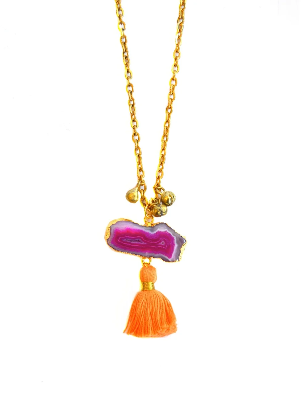 Pink Agate and Orange Tassel .jpg