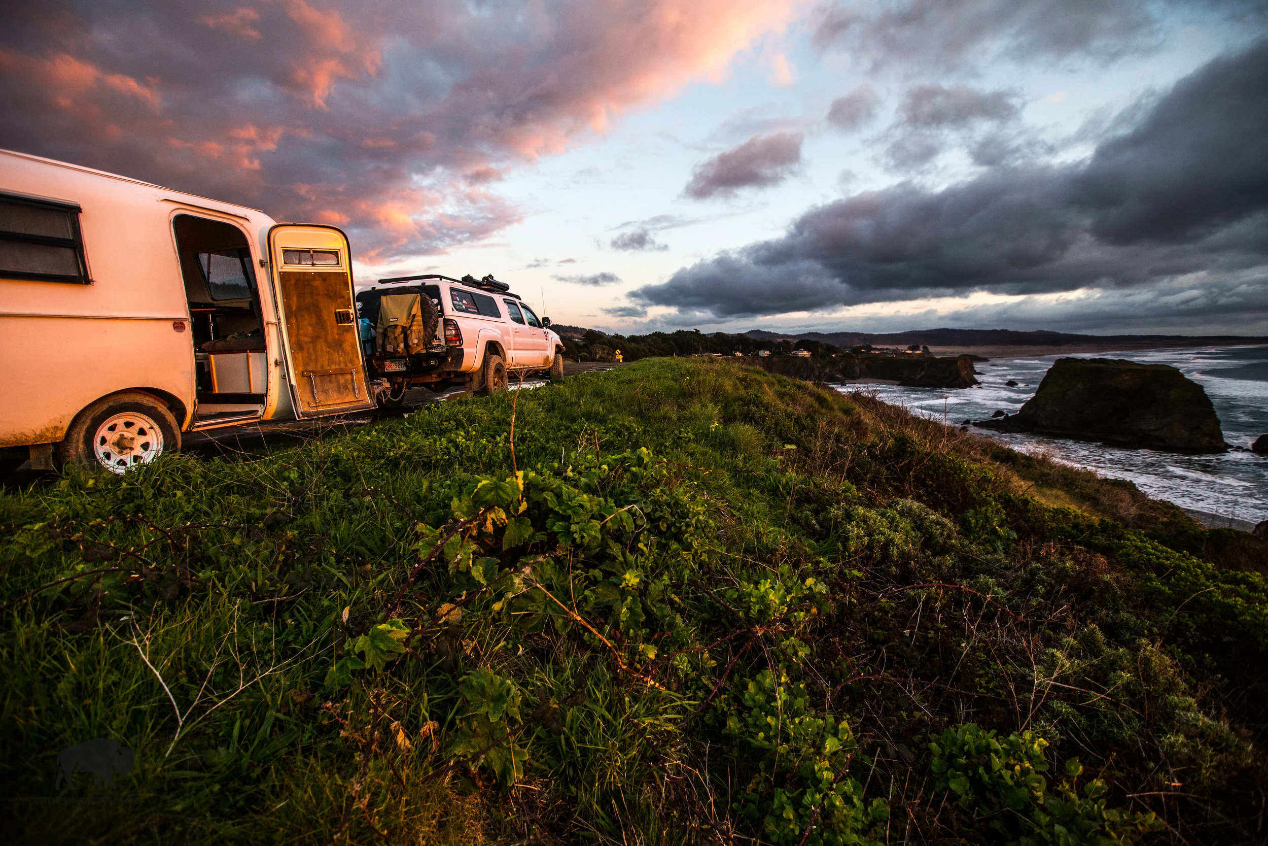 My last night on the California coast was spent like this.