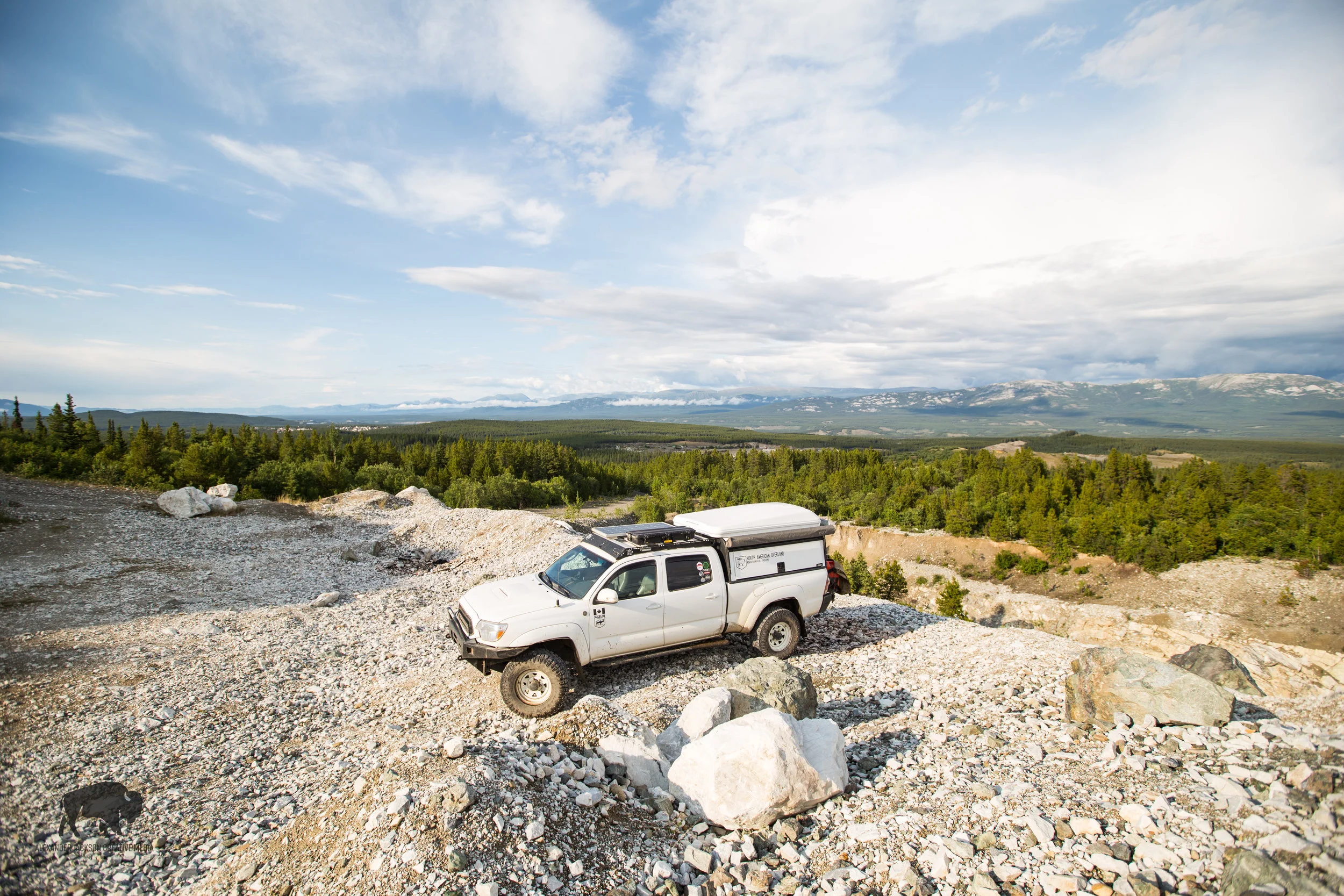 I didn't actually camp here, I found a massive bed of nails just behind the truck after taking this picture.