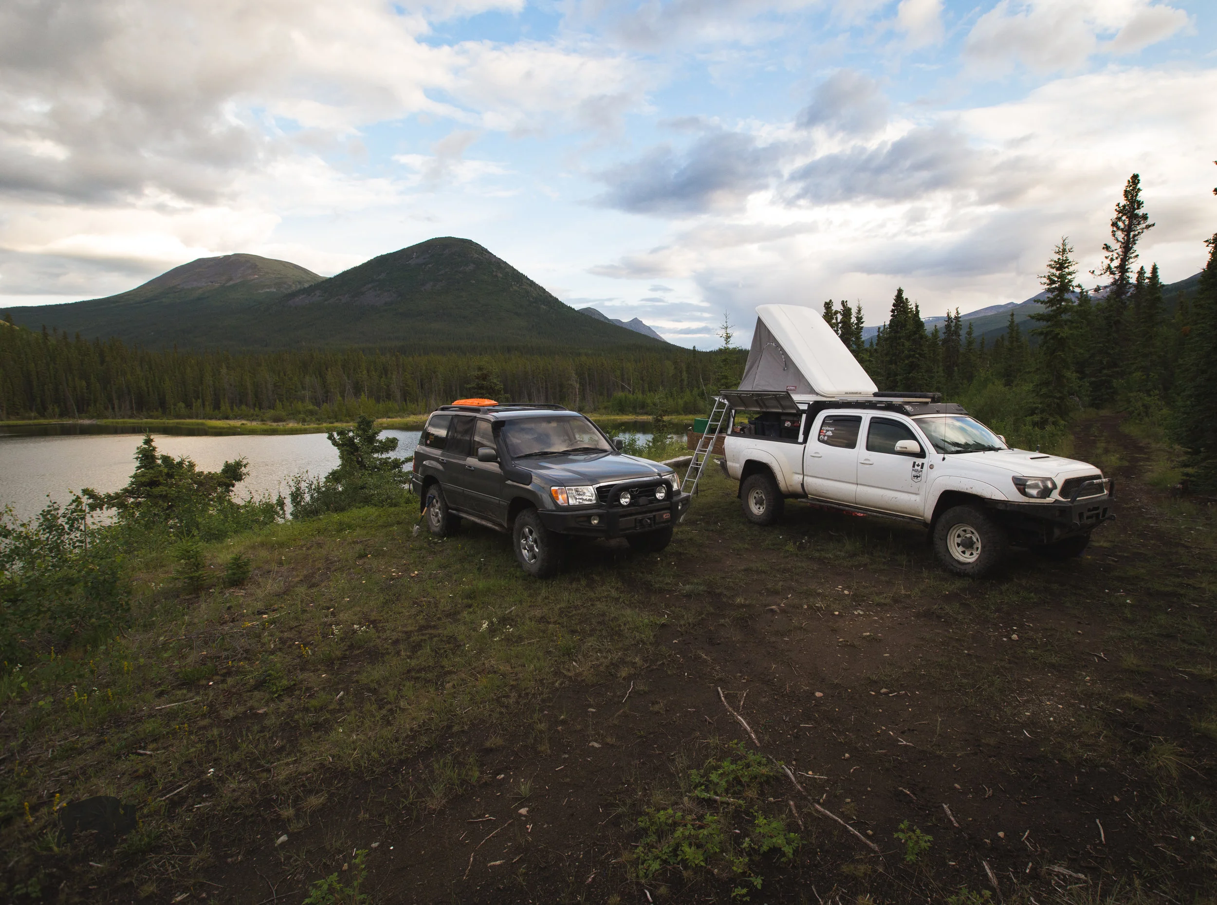 Camp for the night. I was pretty thrilled when the lake came into view.
