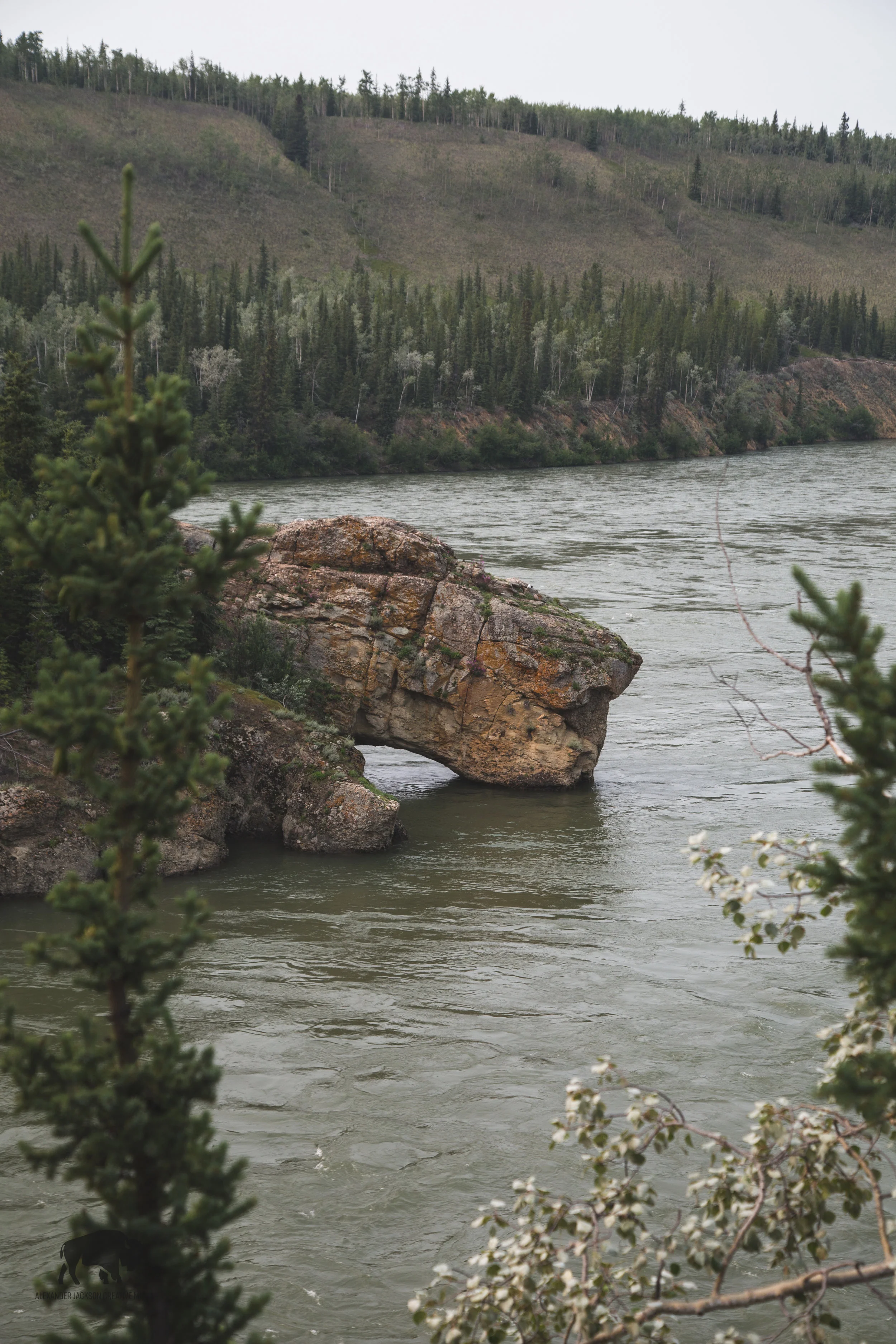 Long ago stern wheelers passed this rock.