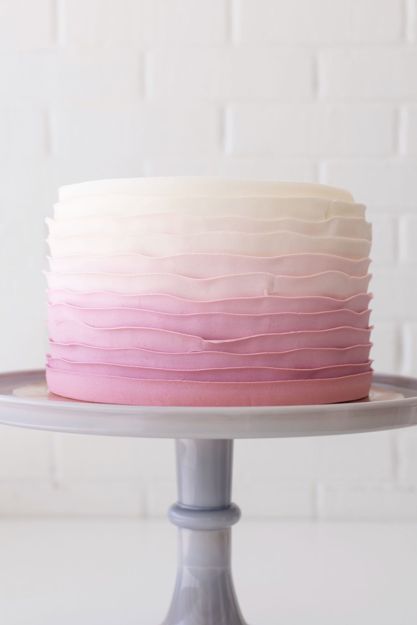 Pink Ombre Ruffles and Gold - Decorated Cake by Sweet - CakesDecor