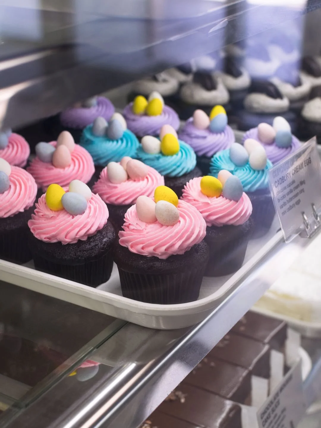 Saturday&rsquo;s the last day to stock up on Easter goods for the weekend 🐣🌼🐰 Cadbury Creme Egg Cupcakes, Thumbprints, Sugar Cookies, and all the usuals in store till sold out. Closed Easter Sunday. 

#charlotte #easter #cupcakes