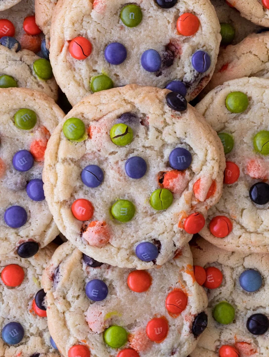 M&amp;M Cookies, but make &lsquo;em spooky 🪲🎃🔮🕷️ In the cookie case with Halloween M&amp;Ms through 10/31.

#charlottenc #halloween #spookyseason #cookies