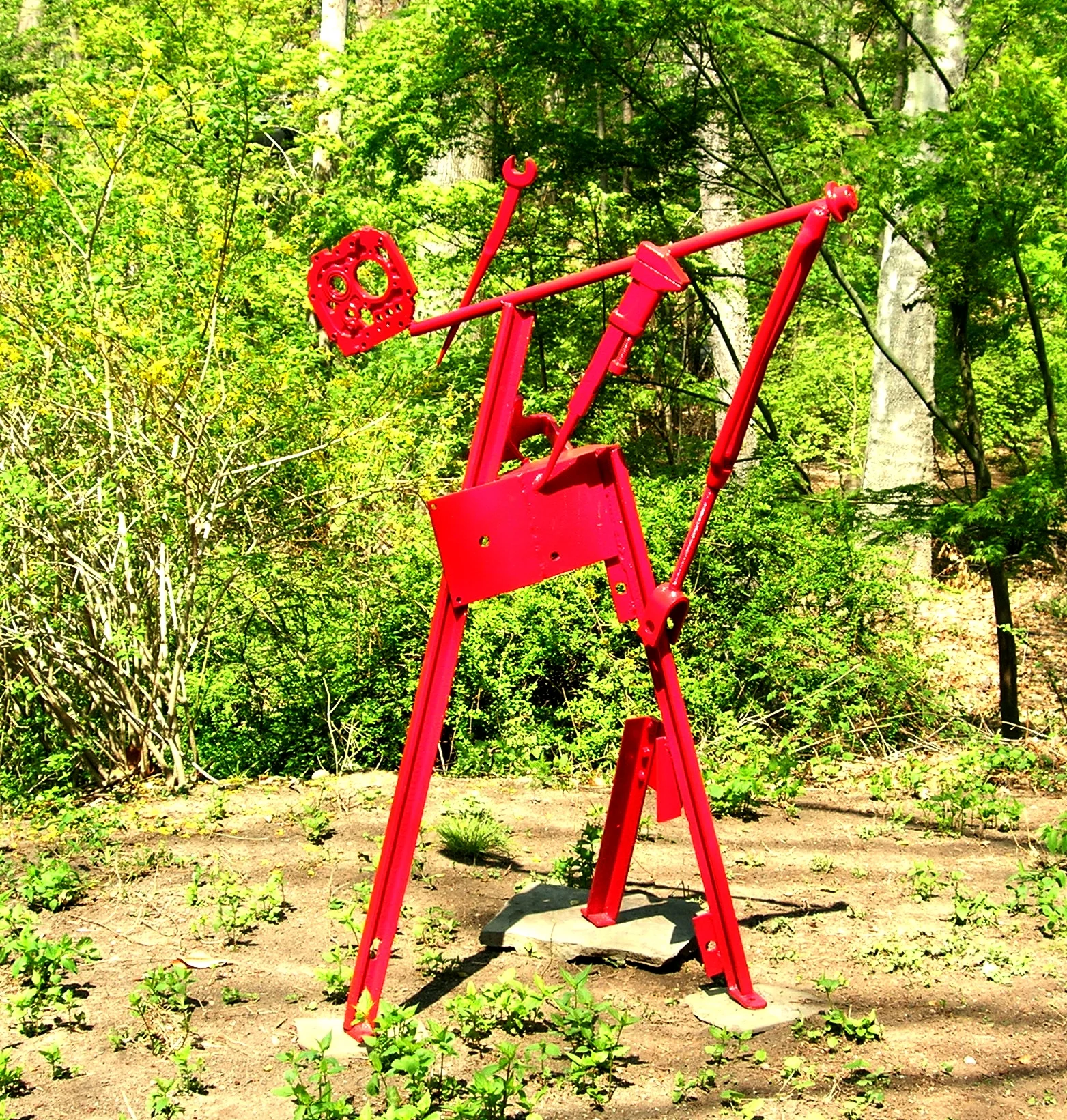 *Kiss, 1998, painted steel, 60"h x 43"w x 31"d