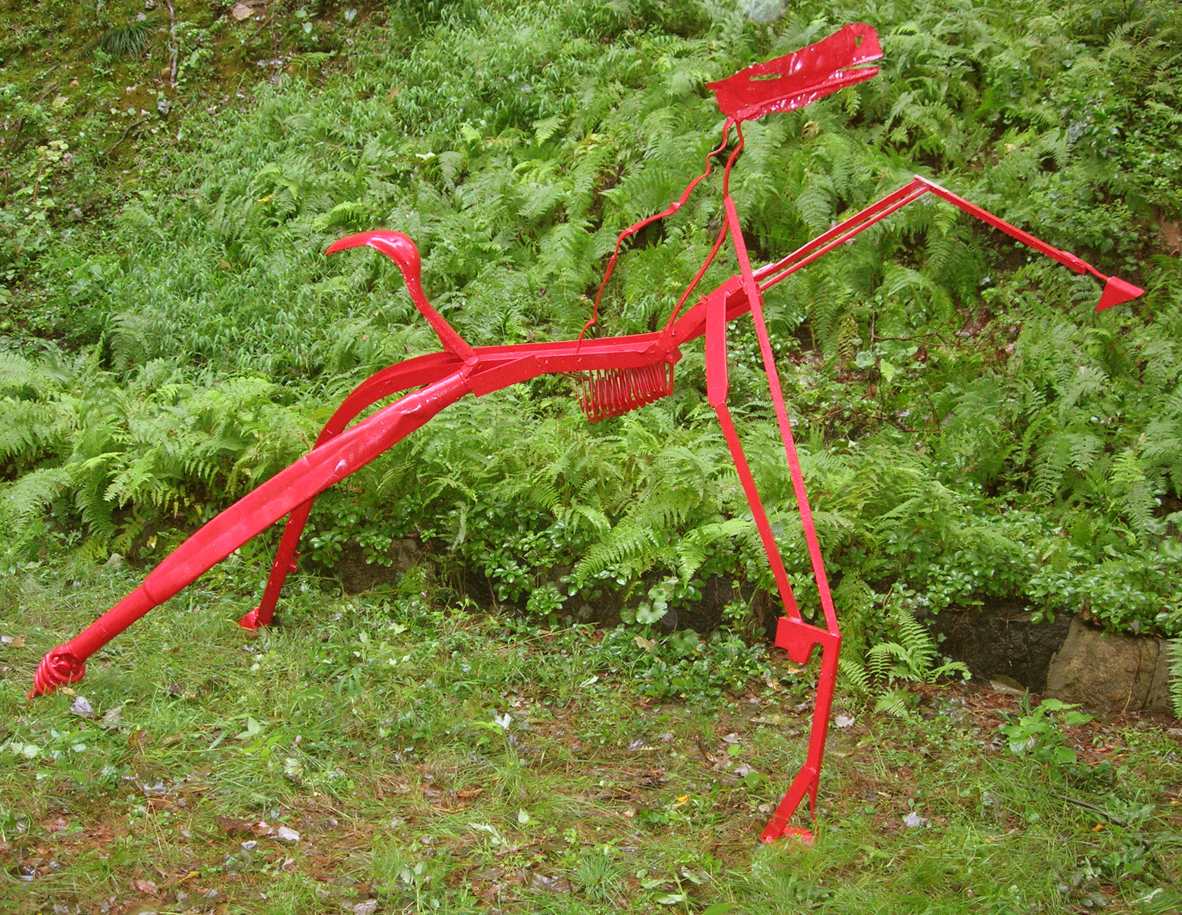 Jument, 1982, painted steel, 72"h x 70"w x 30"d