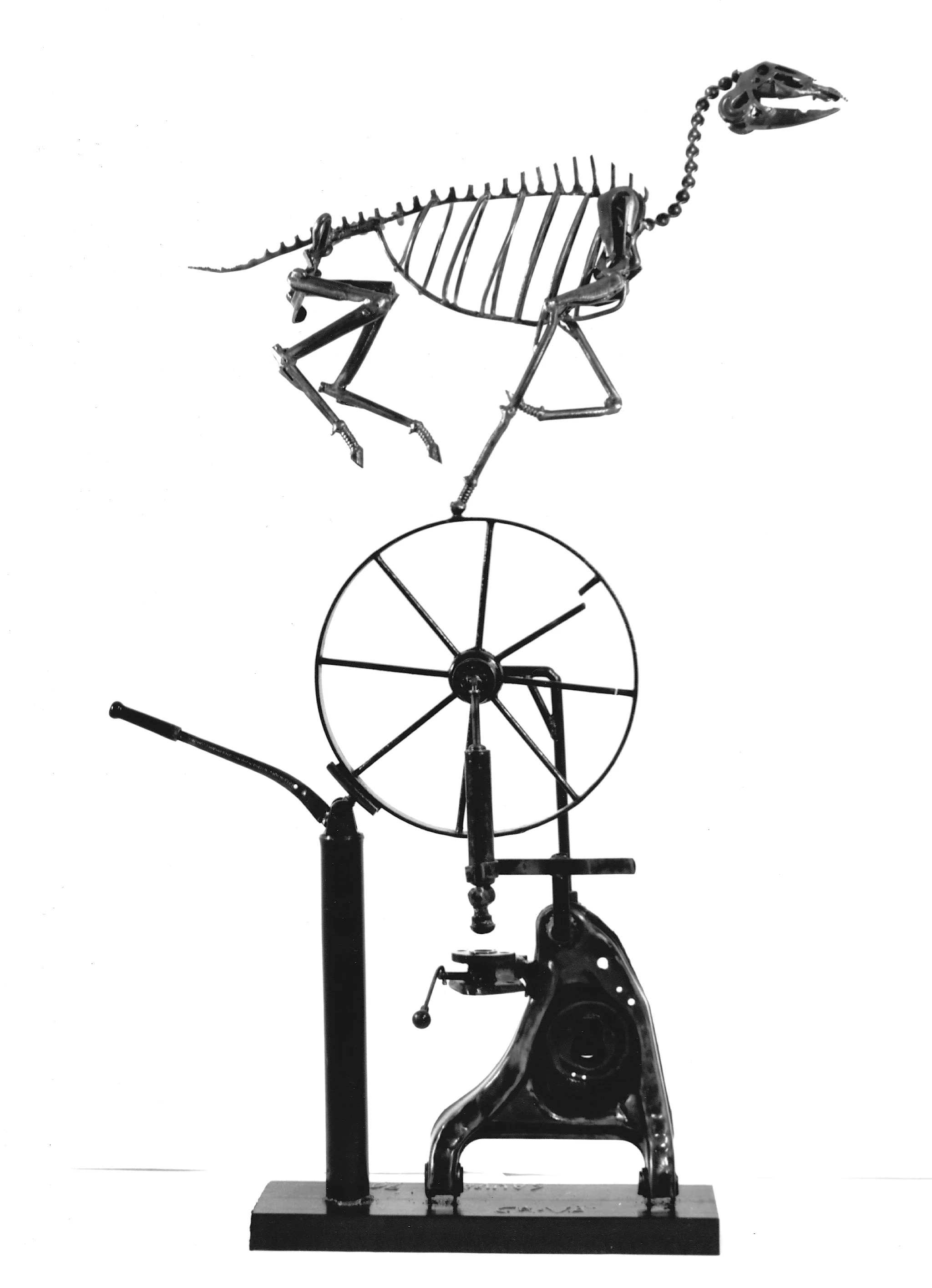 Detroit Ca Va ( sauvage d.), 1990, steel with oil, 73"h x 19"d x 45"w