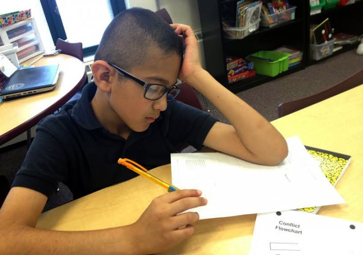PATHS has taught Braulio Olivas to calm down and think before he reacts. It’s hard though sometimes, he says. “Yesterday a kid from my class was behind me and he started touching my hair and I said, ‘stop it’ and he started laughing and he kept doing it, I said ‘stop’ and he started laughing again and I’m like, ‘shut up’ – then he kind of stopped.”