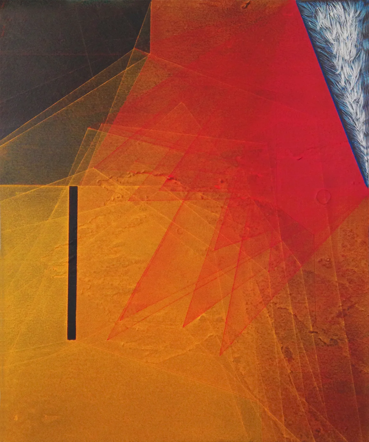 Threshold Composition no.27. Oil and ink on panel. 12” x 10". 2015