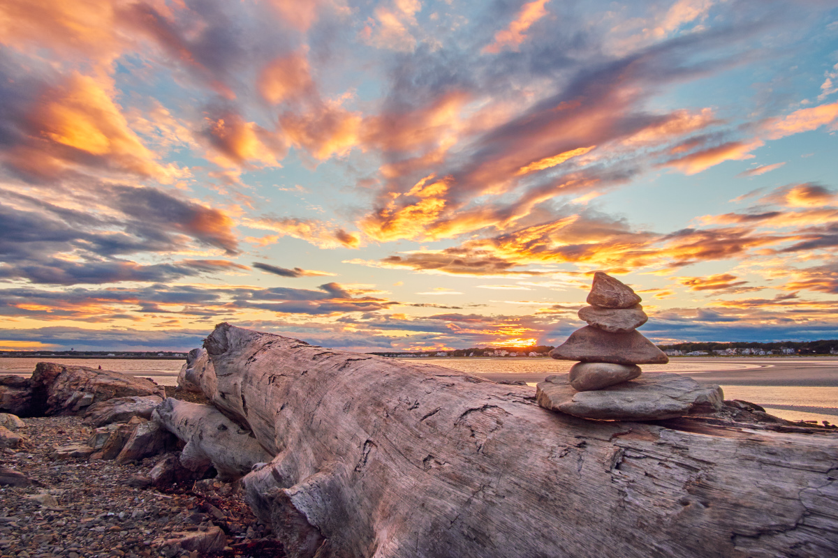 Stacked Rocks Sunset