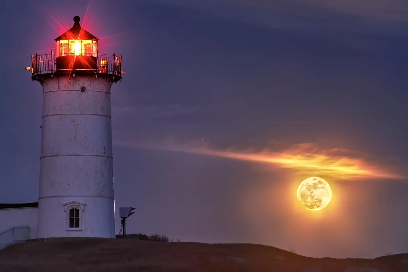 Nubble Light Moonrise