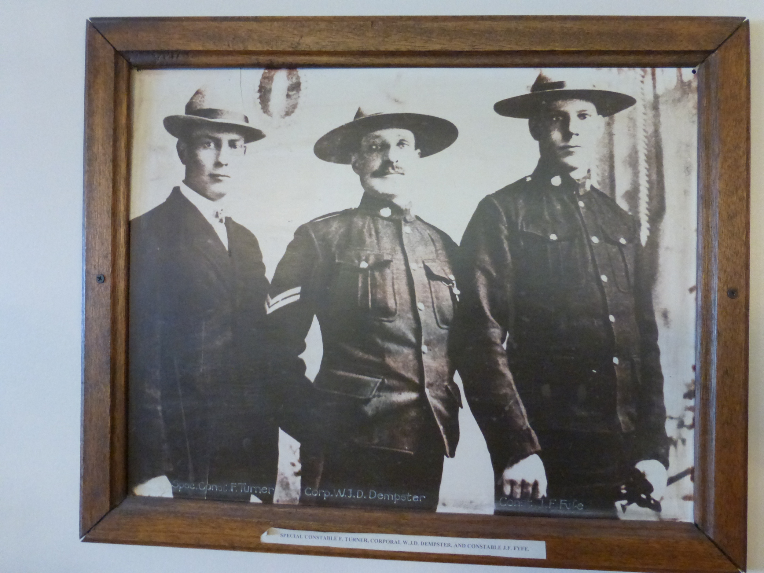 It's an honor to have such an amazing highway named after you. Const. Dempster in the middle.