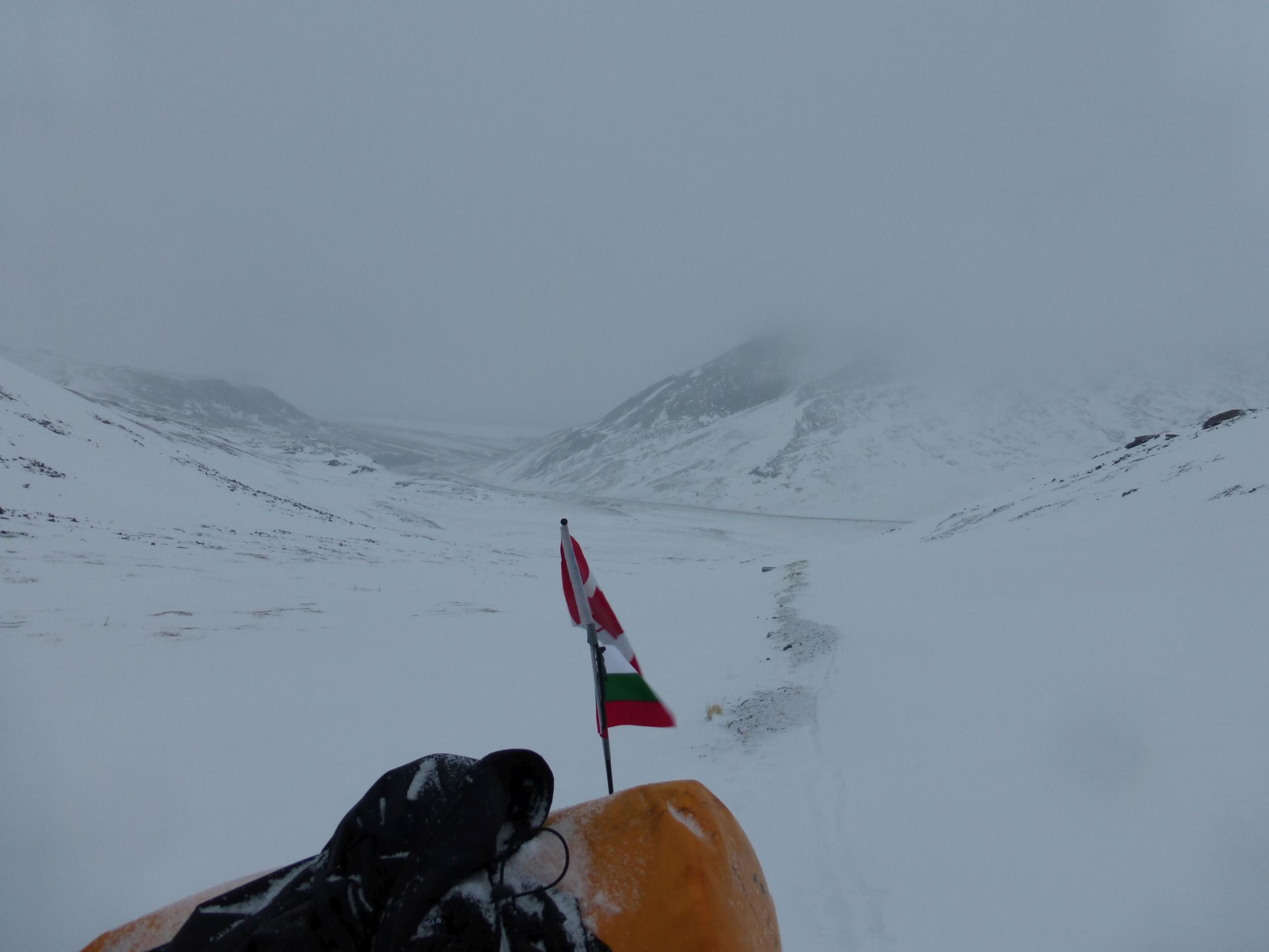 The edge of the road helped a lot, still hard work but you aren't deep in snow.