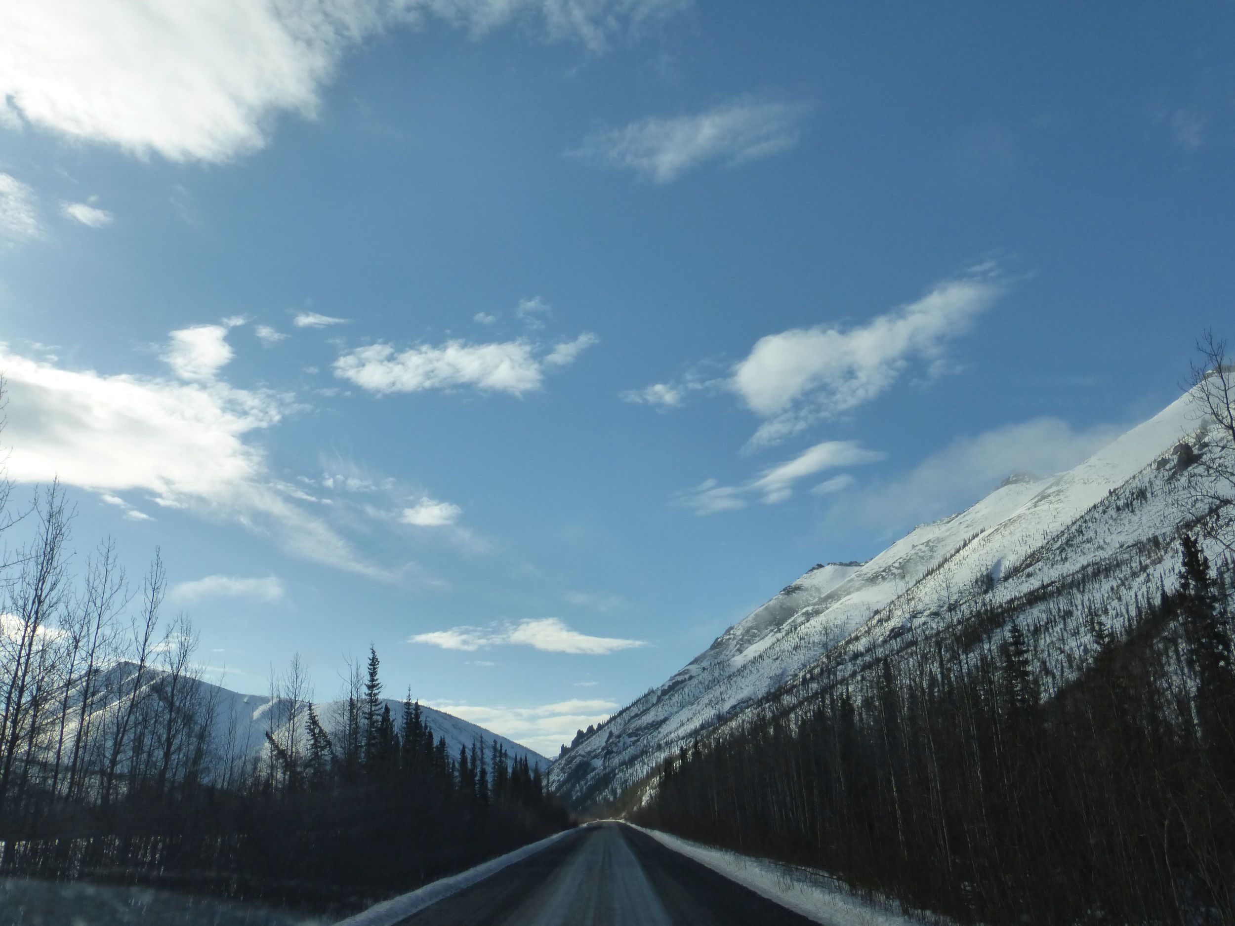 after leaving the Ogilvie river valley