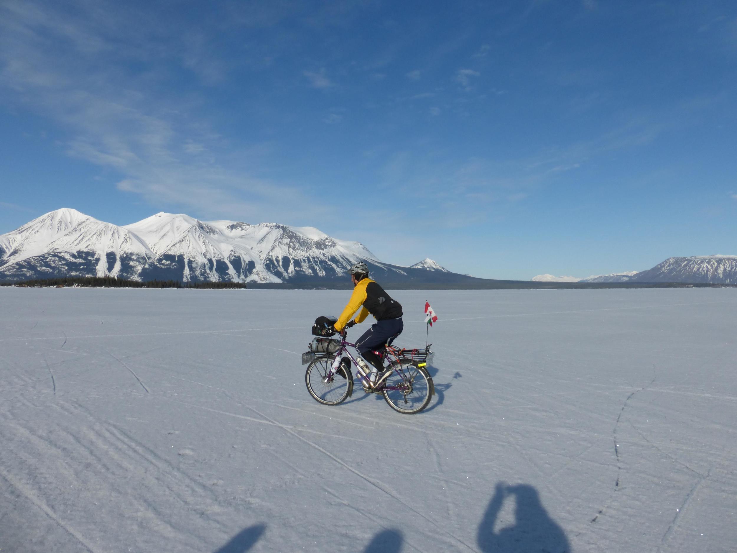 What do you do on a detour? Take another detour... and then take a day to ride on the frozen lake.