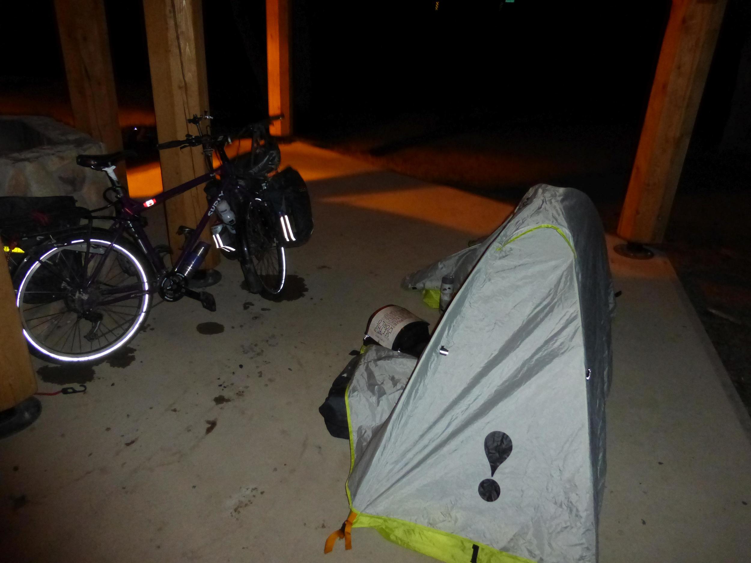 Then I got a flat. Not the tire, my sleeping mat. That sucks.