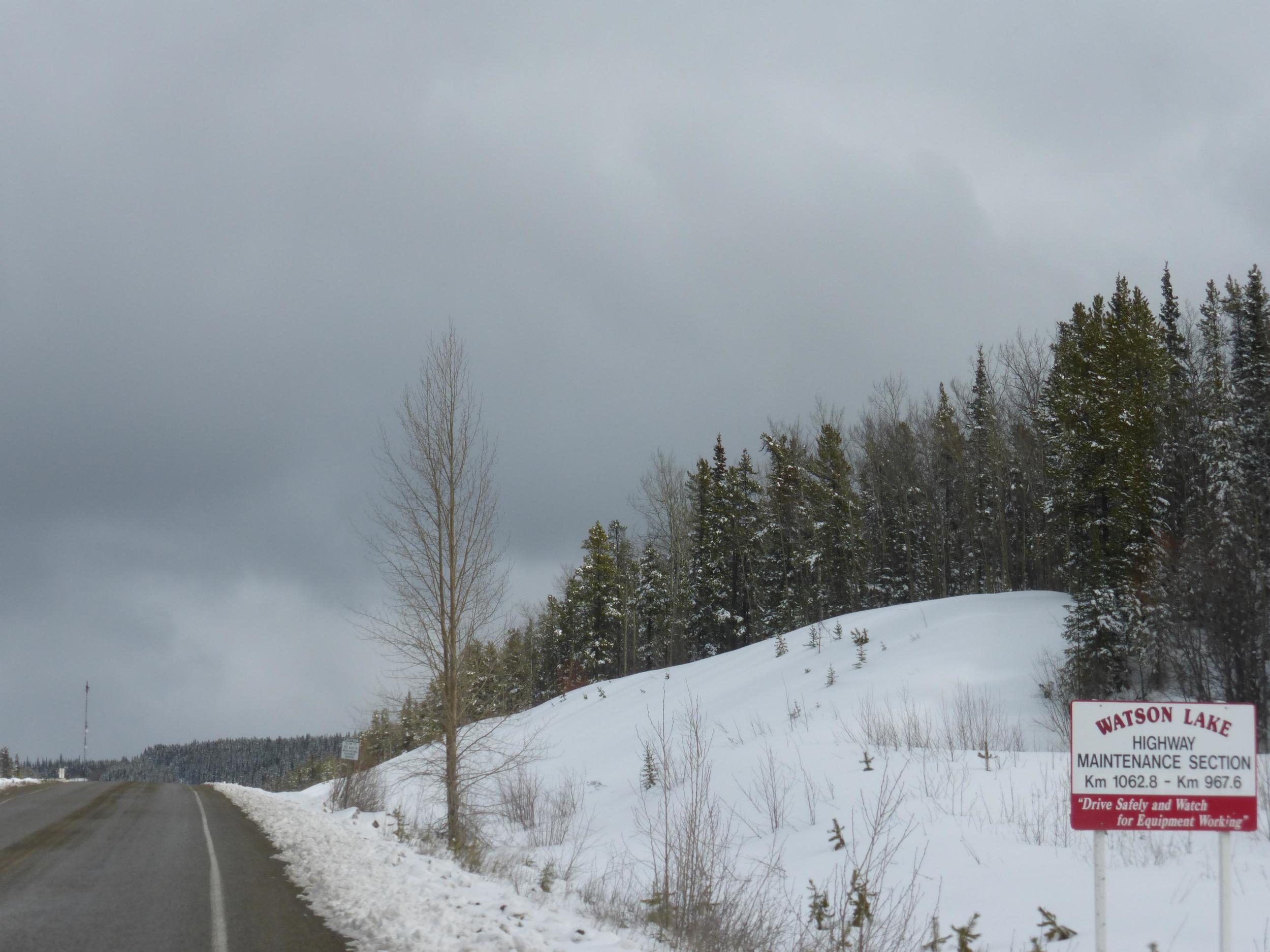 They have those signs of who maintains the highway, just in case so you know who to blame for the potholes.