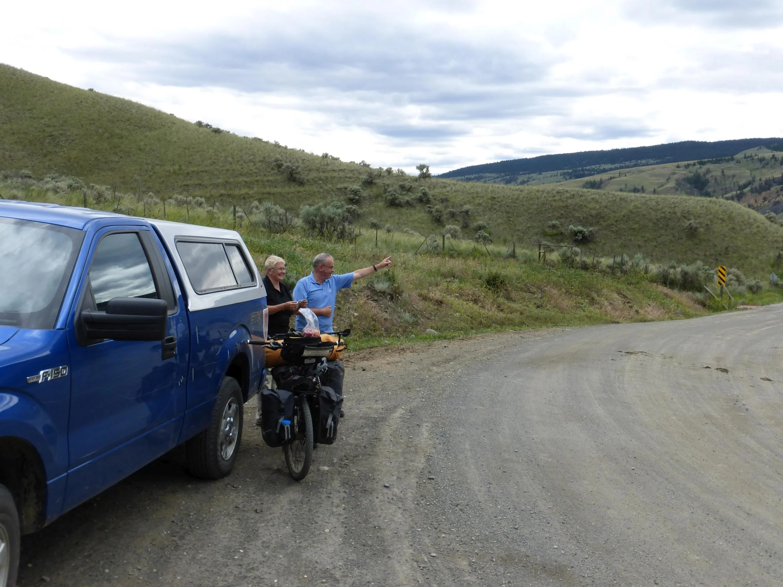 Stan was showing me what the climb on the other side looks like...