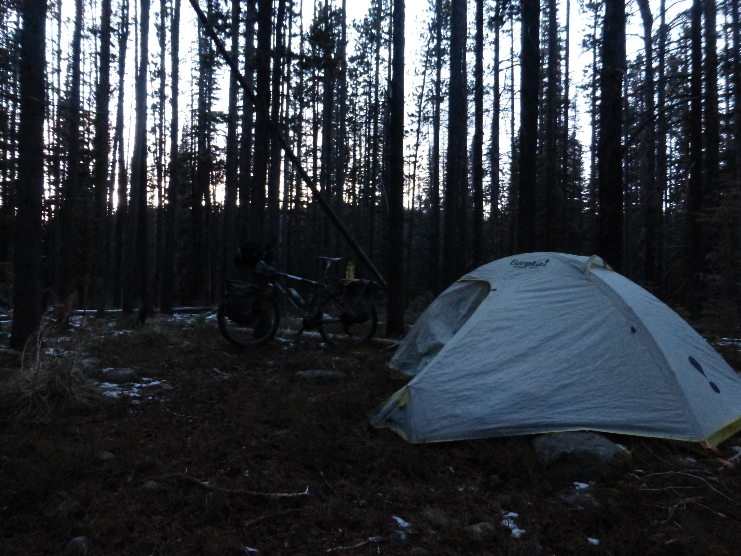 I set up camp at the crest of my highest summit yet: 7400 feet.