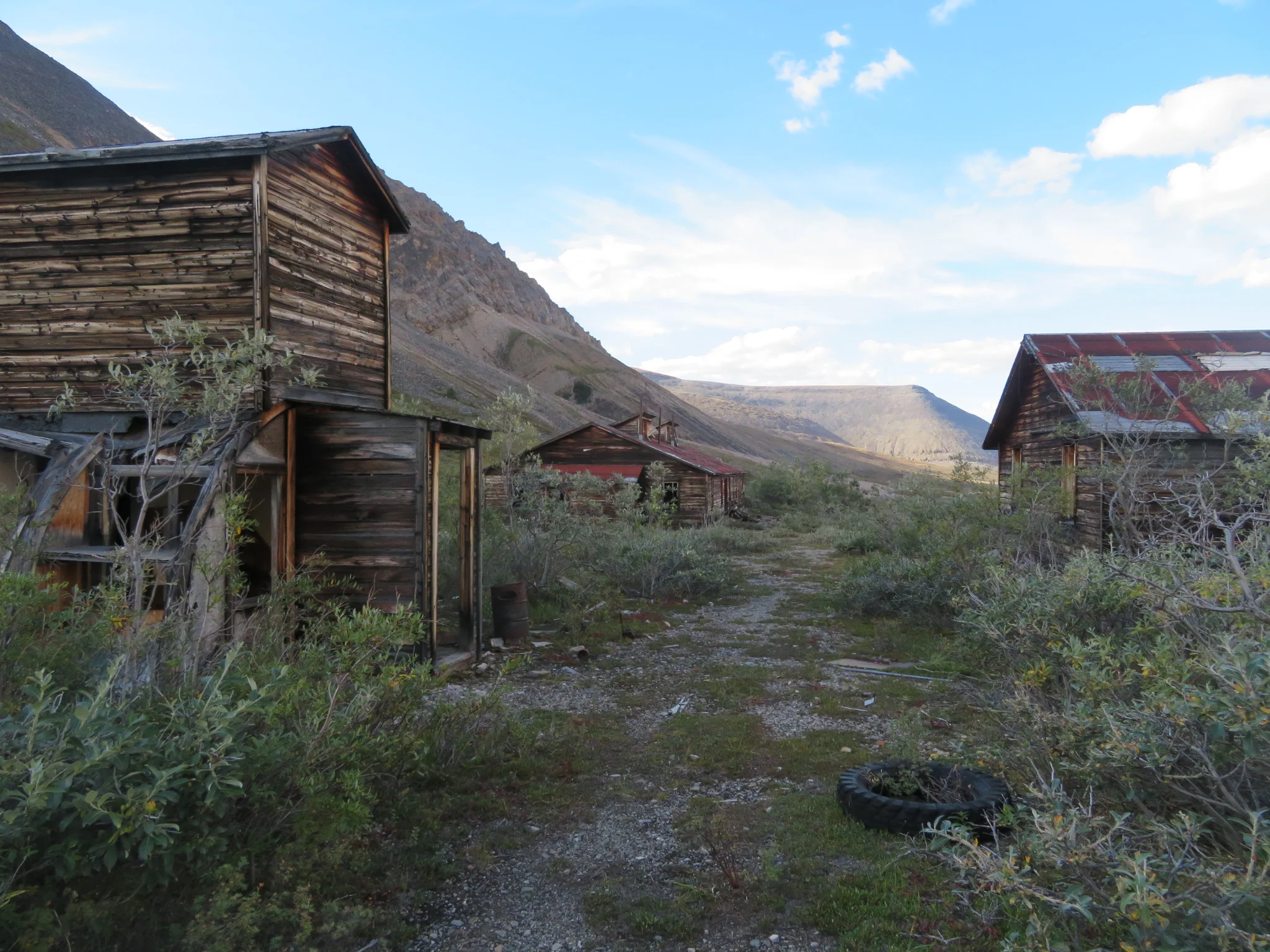 Once a lively camp, now a barely standing ghost town