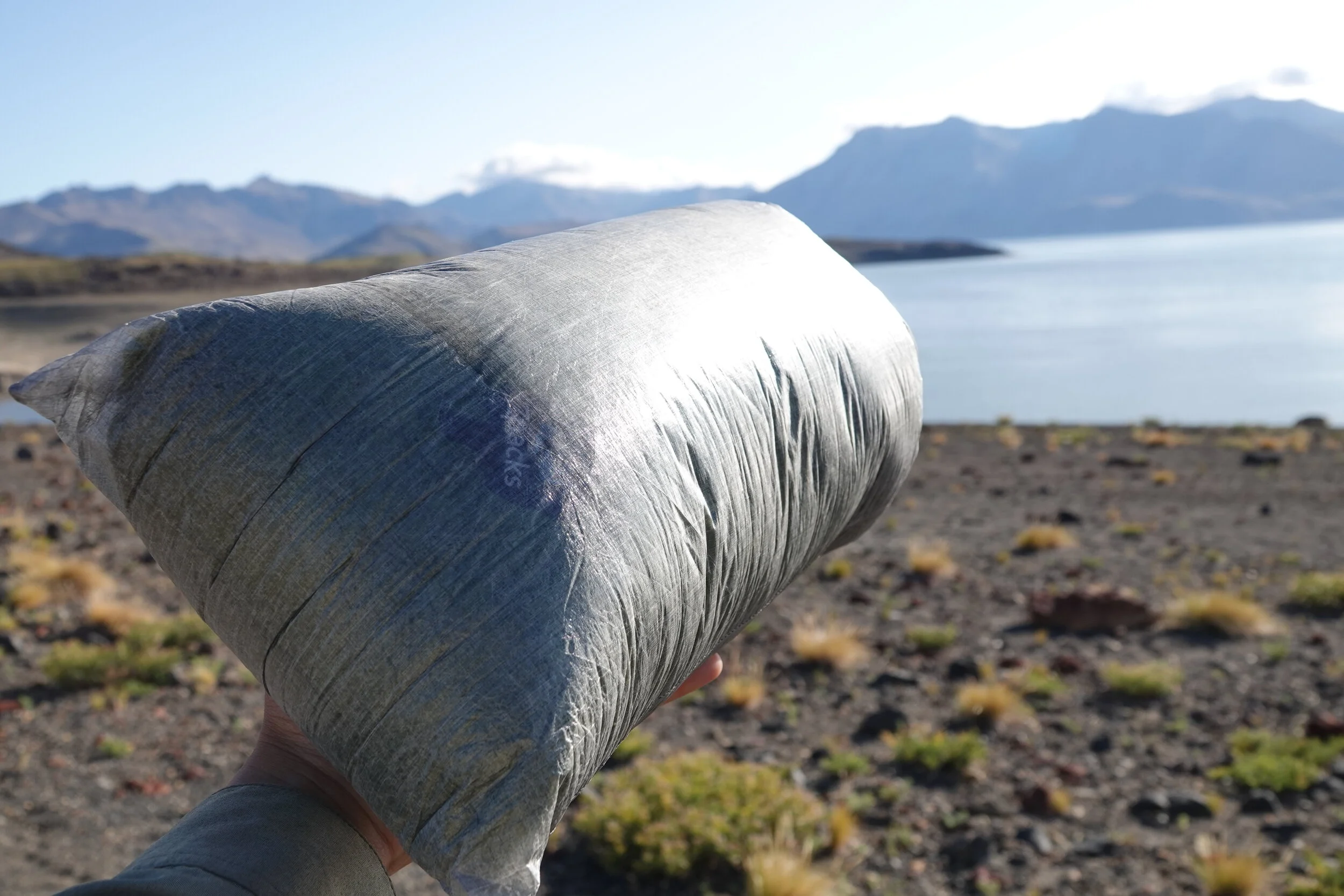 sleeping bag in the palm of your hand