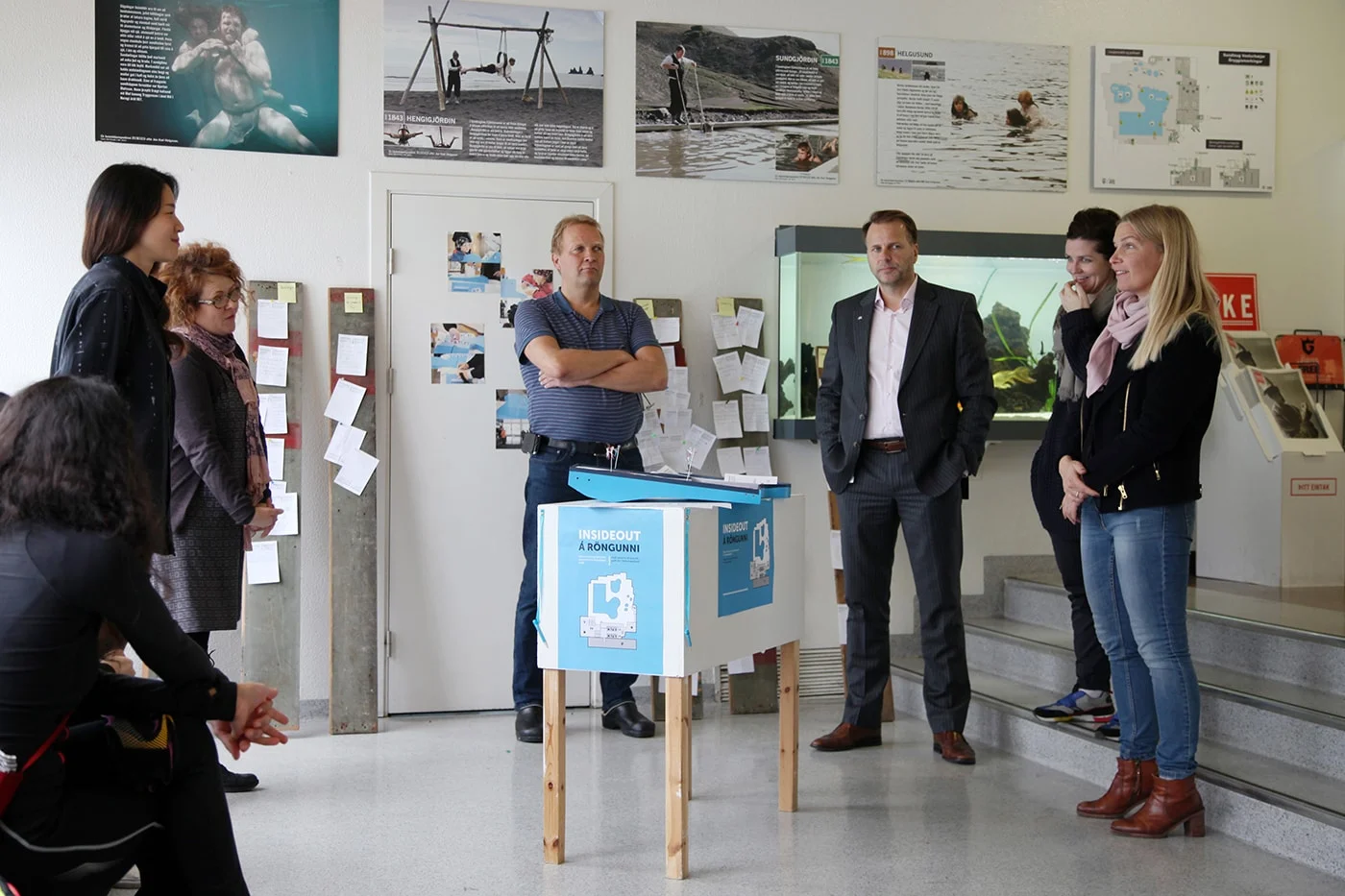 One of the main recipients: two chairmen of ÍTR (the committee of sport and leisure) and a chairman of the Vesturbæjarlaug swimming pool as real change-makers, and supervisor, Hlín Helga Guðlaugsdóttir.