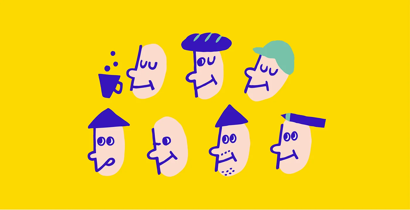 About:&nbsp;With these varied props, this illustration conveys Seungho’s personal interest and daily ritual as a father, an urban bicyclist, and so on.