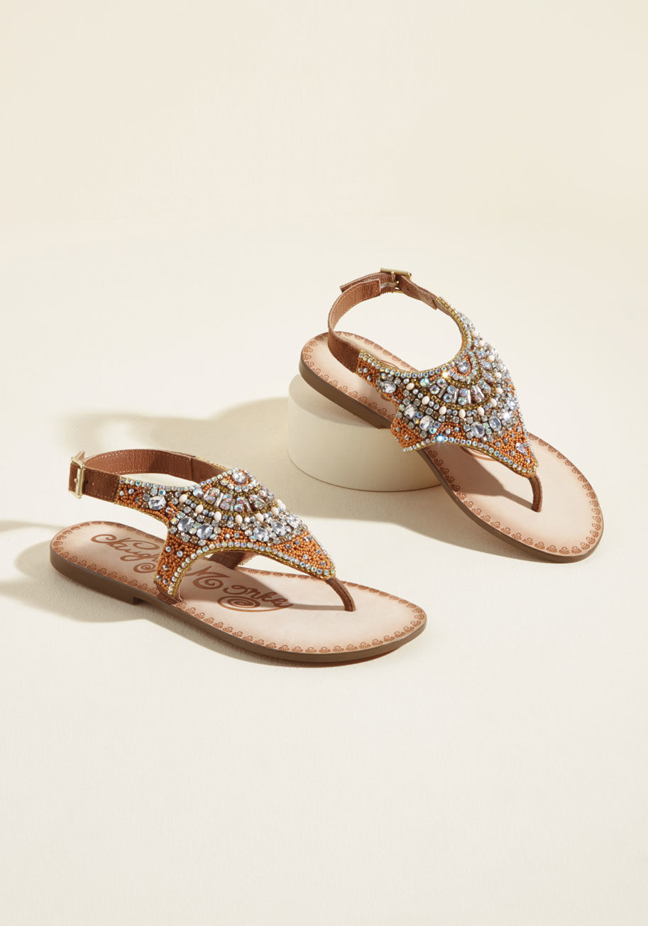 Indiana: jeweled sandals