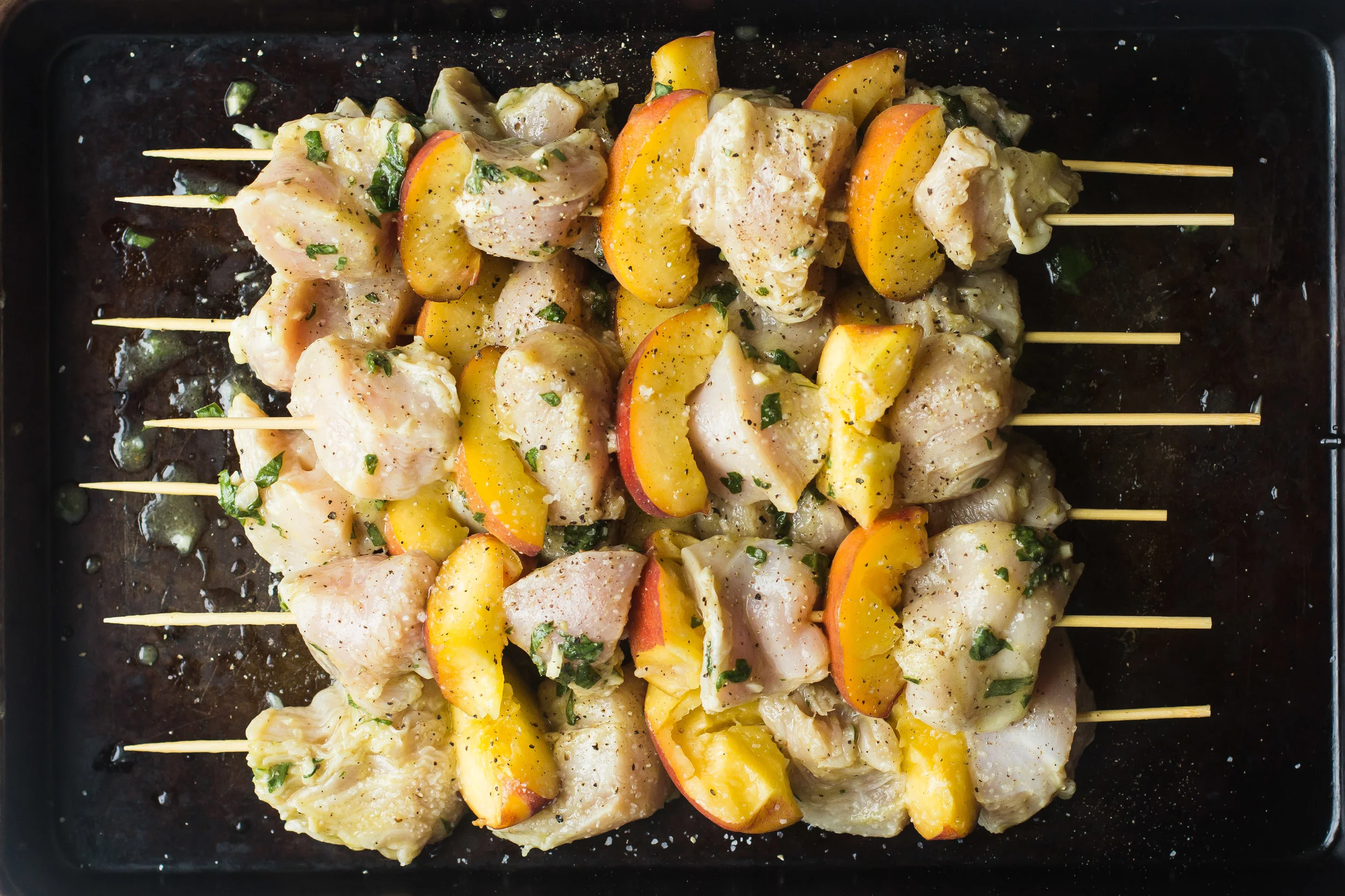 Chicken + Peach Skewers with Lemon-Basil Dressing _ Sarah J. Hauser-3.jpg