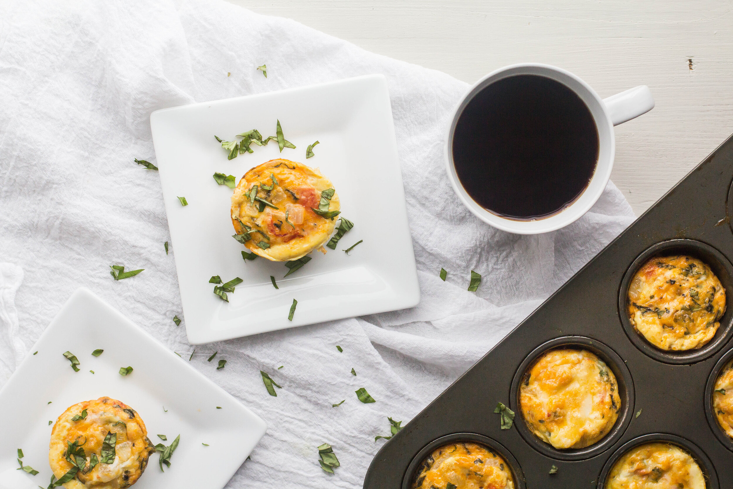 Microwave Egg Caprese Breakfast Cups