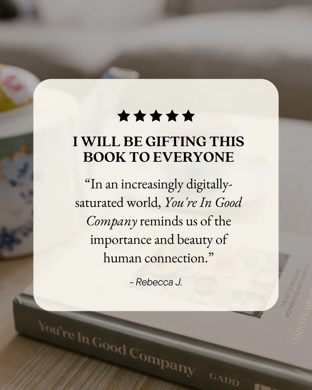 The reviews are coming in and we&rsquo;re so grateful.✨

Seeing how You&rsquo;re In Good Company is helping women open their doors, nurture meaningful friendships, and build the kind of community their souls crave means more than we can say.

Comment