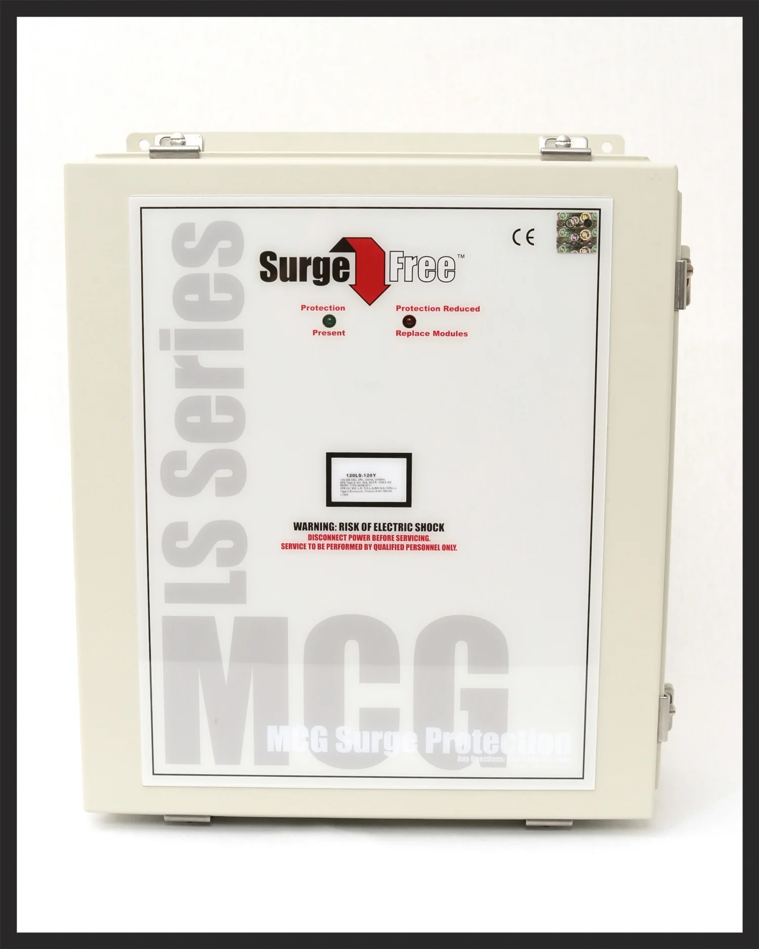 Options Available: Internal Disconnect • Upgradeable Diagnostics: Surge Event Counter, Beeper, & Status Relay (1 Form C Contacts) • NEMA 4X Enclosure • Low Impedance Micro-Z cable, flush-mount kit (Click here)