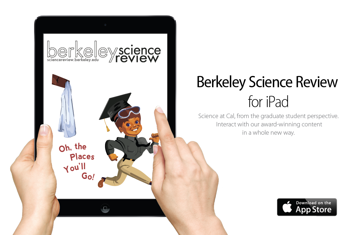 Ads for Berkeley Science Review tablet edition release