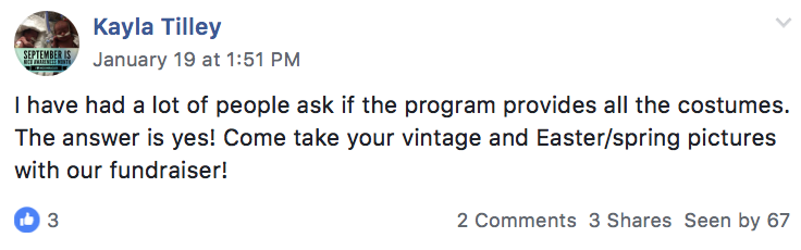 Here’s a quick example from Kayla’s page where she shared one participants concern.