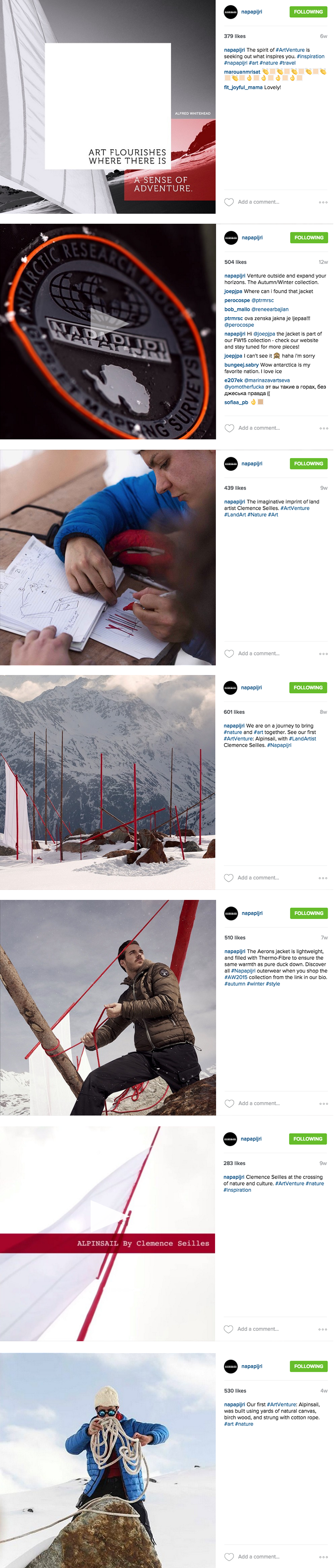 Social content, product photography