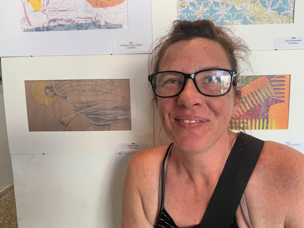 Kate Morgan with Artwork in Havana, Cuba, March 2023