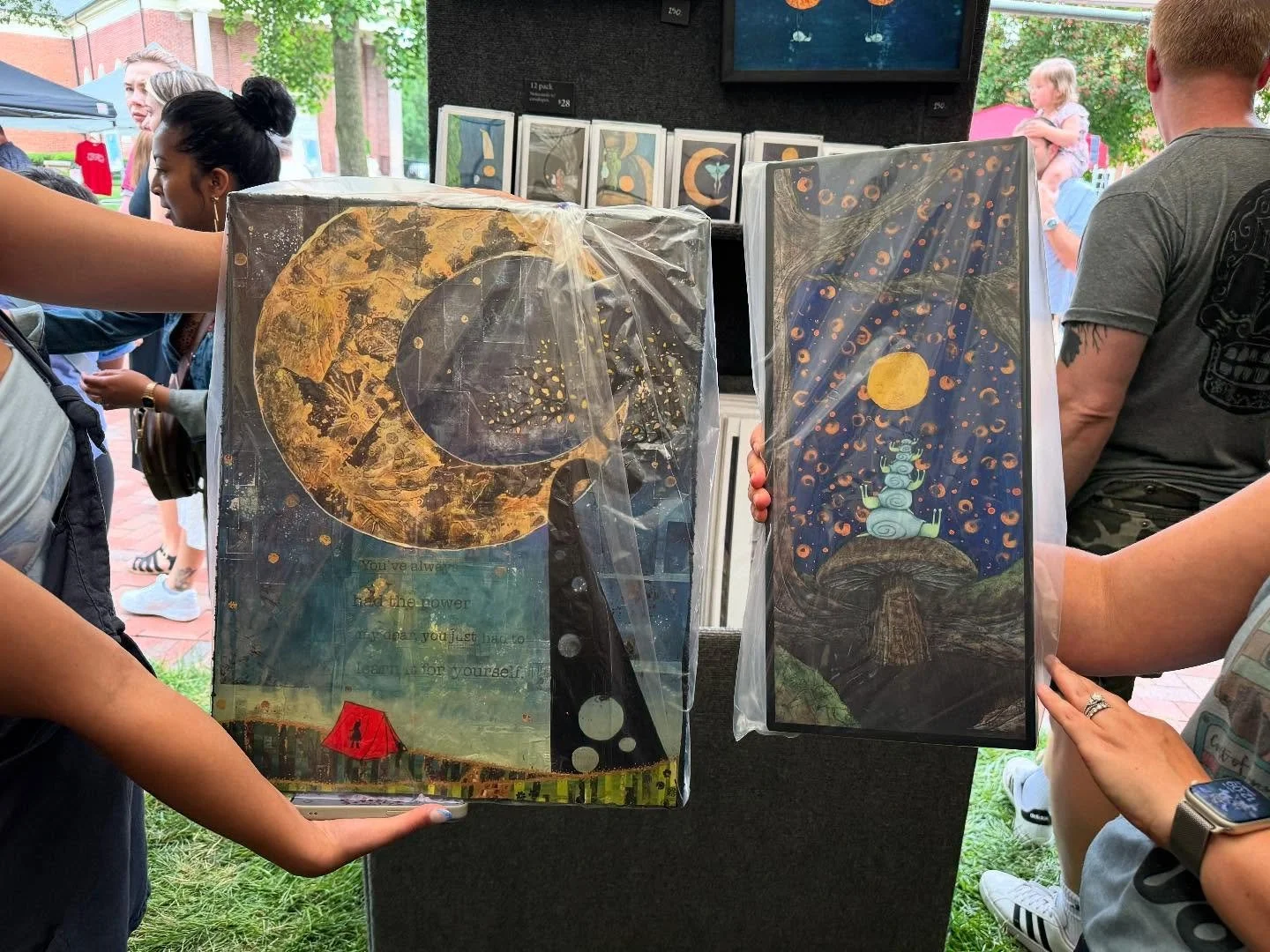 ❤️ that my piece is going to share a space with a @katiehofackerart piece somewhere in Columbus! @mcconnellarts @worthingtonartsfestival @artmakescbus