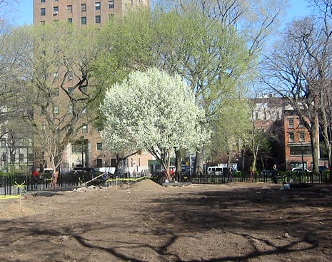 Interior of the large dog run awaiting renovation