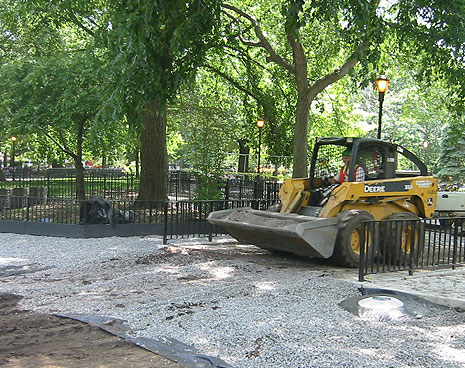 The final delivery of stones should begin next week. Opening is scheduled for the end of the month.