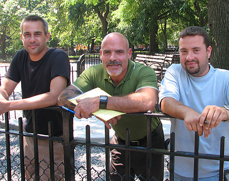 Bradley with New York City Parks Dept. Resident Engineers Rick and Bill.