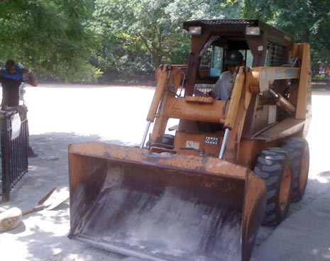 And then 50 tons of new sand arrives