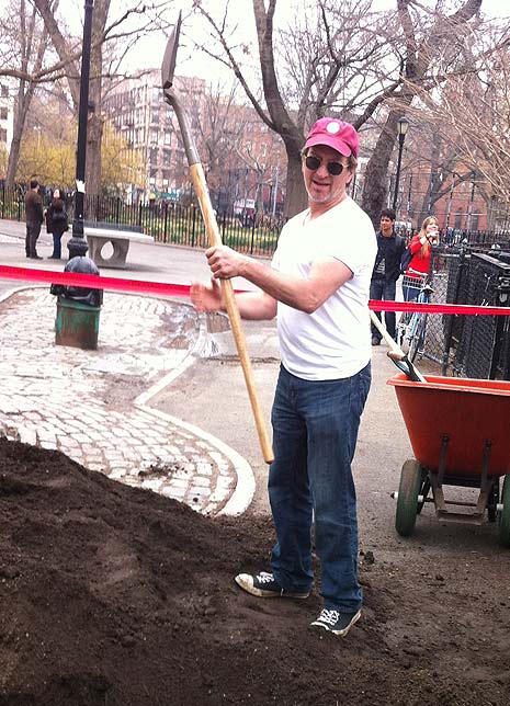 Day 2: Jack (Savanah) still shoveling fresh dirt into the tree pits
