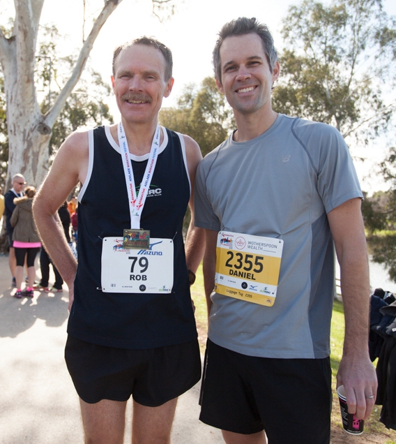 With Adelaide Running Legend Rob Robinson after Adelaide Marathon Festival