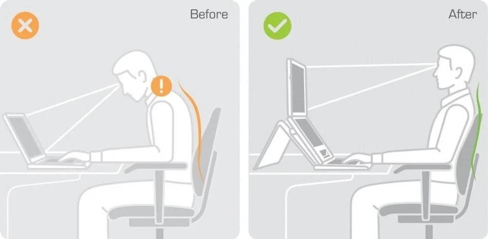 ergonomic setup