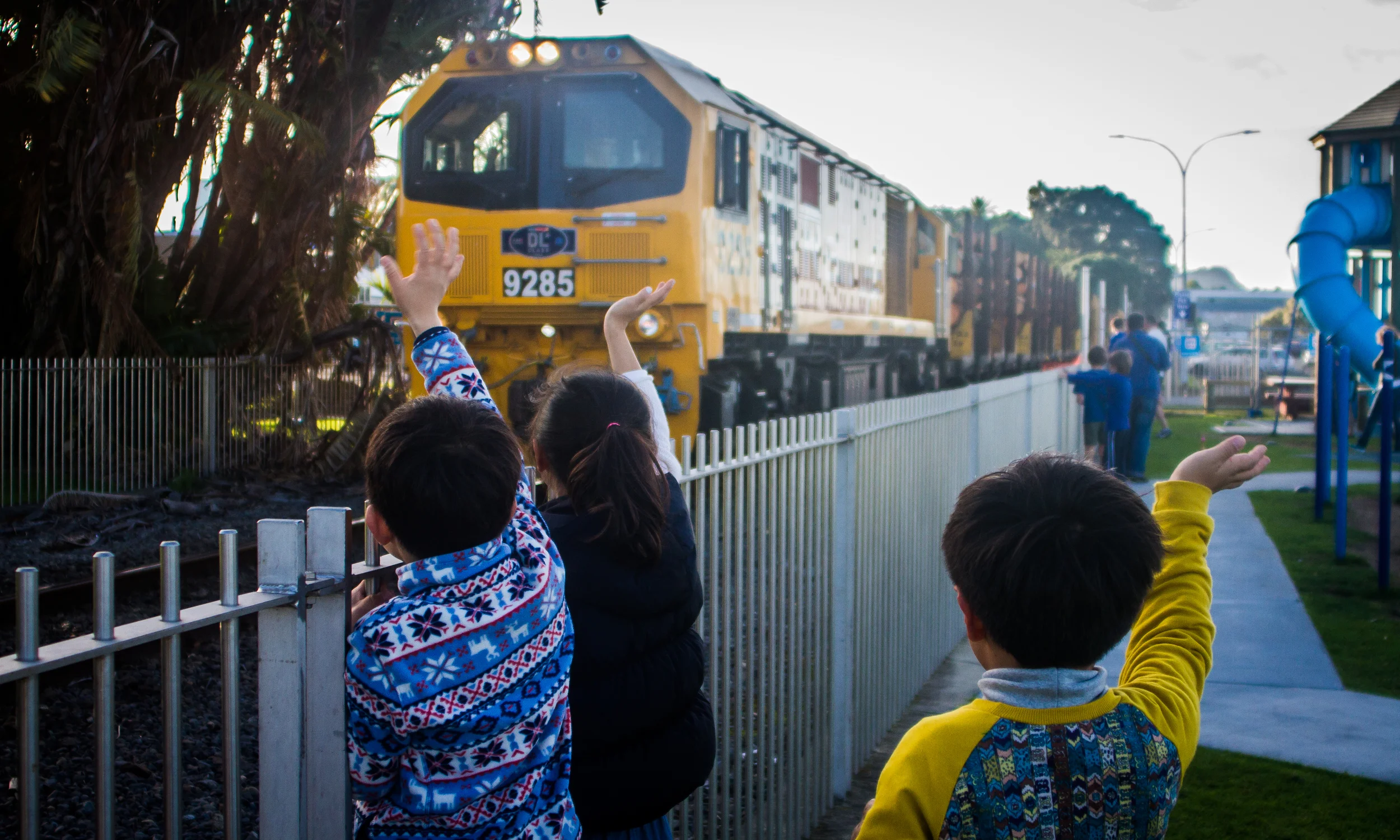 Kids at the railroad - Tauranga