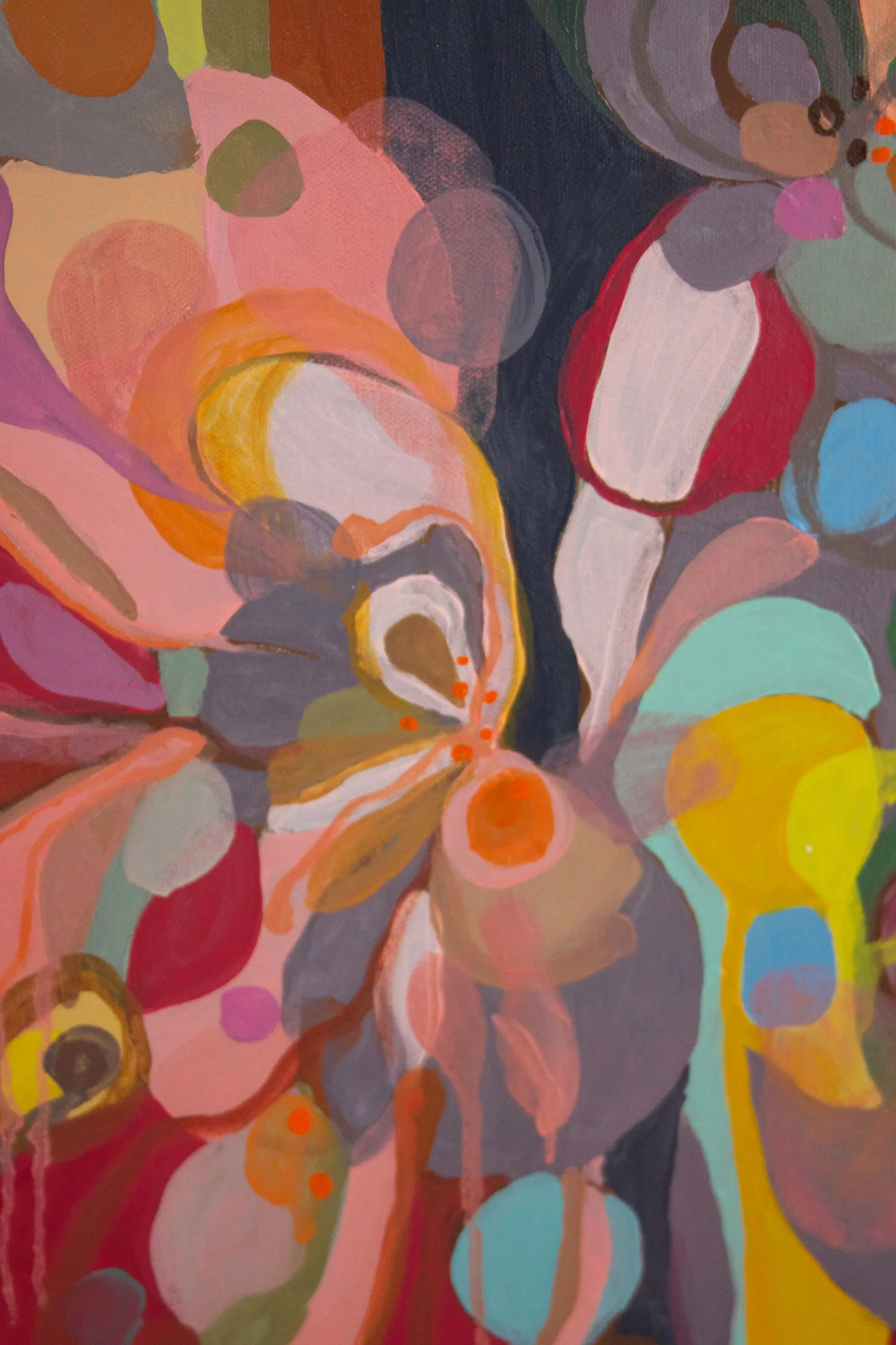 Bloom Painting (Mustard Stripe) detail