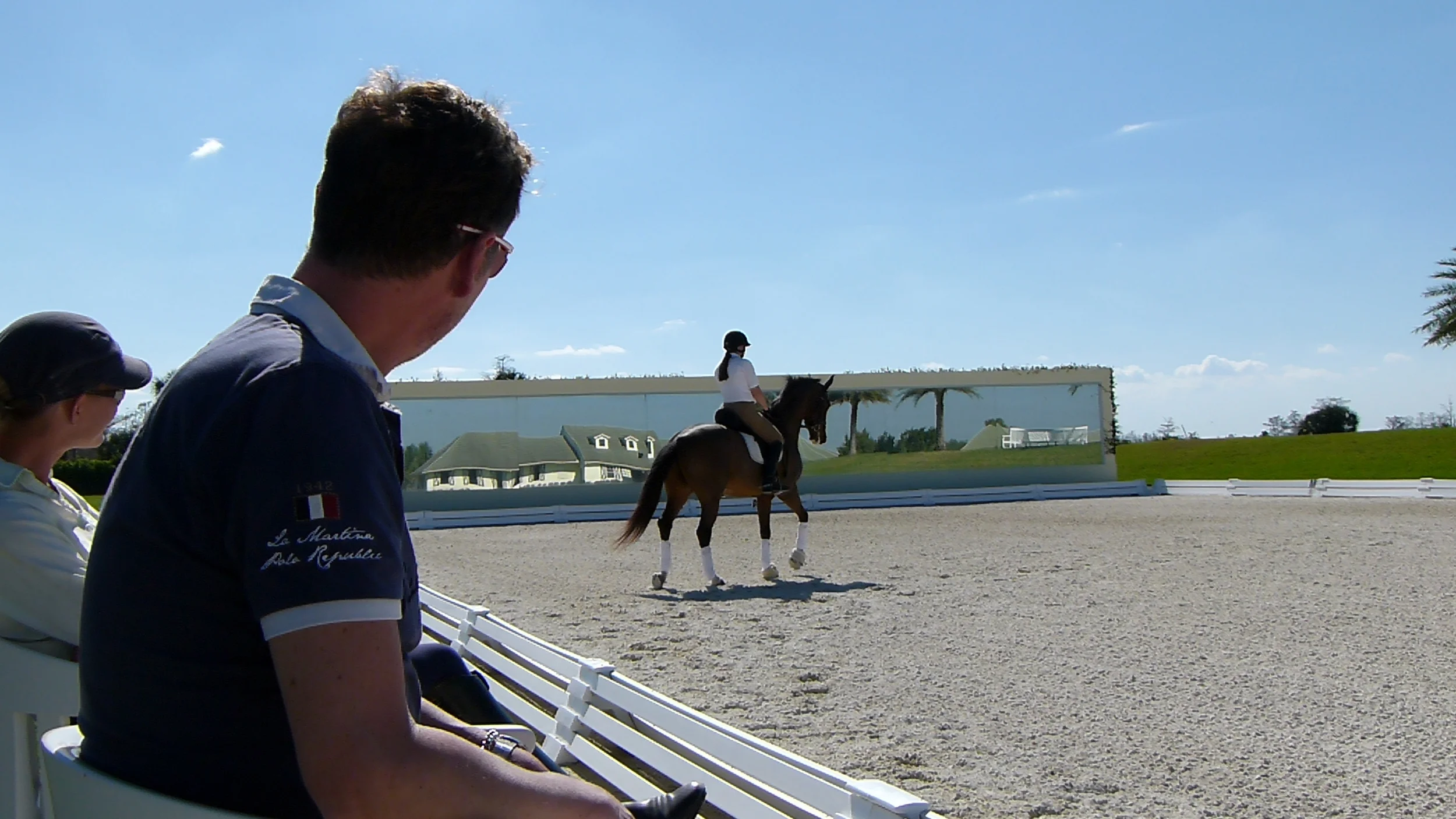  Ally riding Katherine Bateson-Chandler's Absolute in a clinic with Carl Hester. 